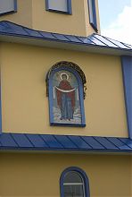 Ікона Покрова Богородиці на дзвіниці в Підволочиську