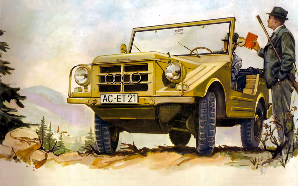 вінтажний постер автомобіля DKW Munga