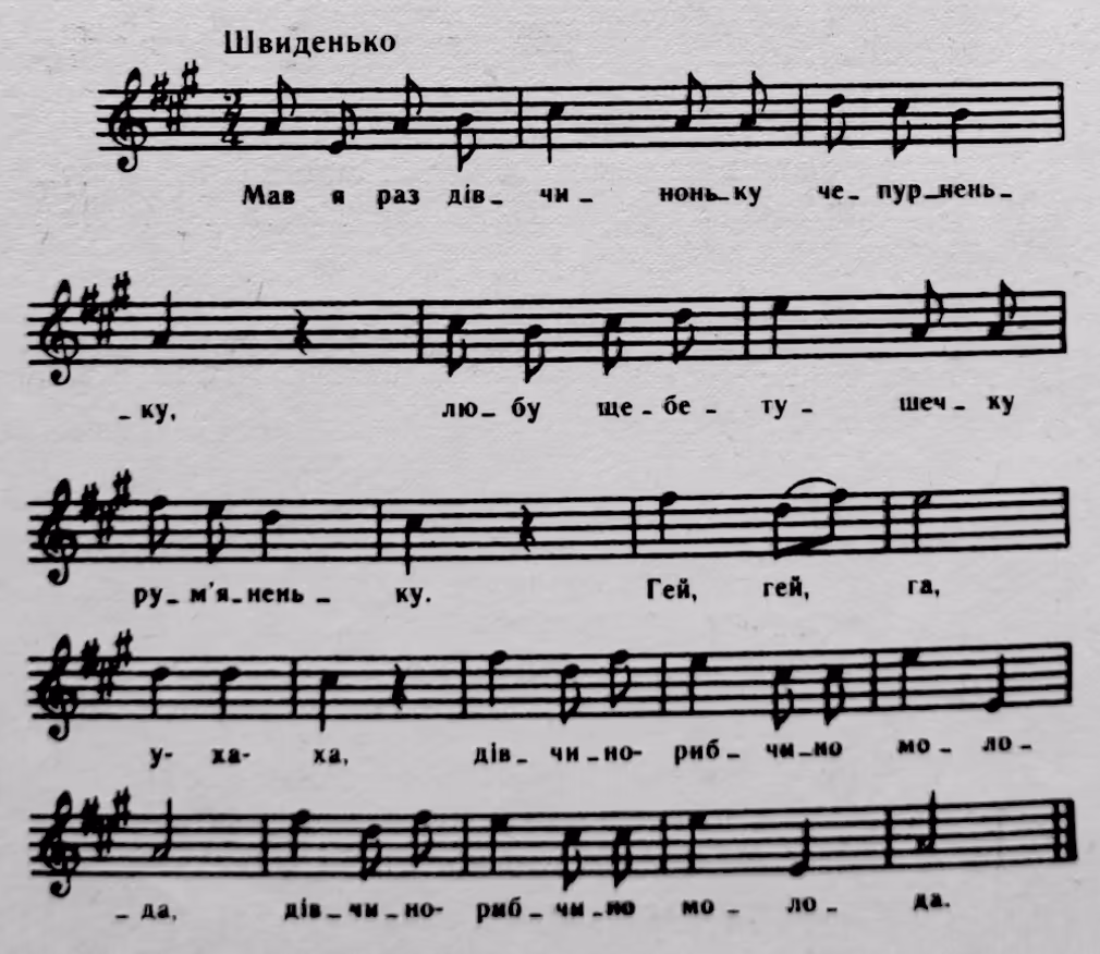 Ноти до пісні "Мав я раз дівчиноньку" Ноти до пісні "Мав я раз дівчиноньку"