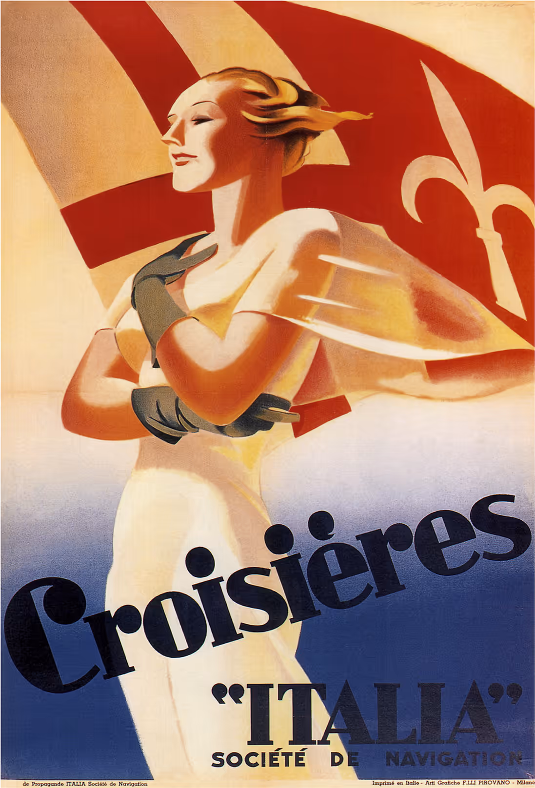 Плакат «Croisieres Italia», 1938 рік