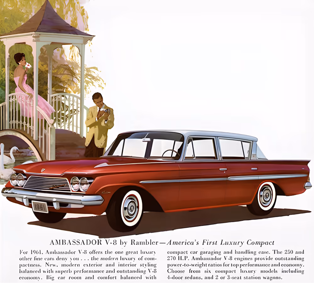 Rambler Ambassador V-8 1961 года, рекламный постер