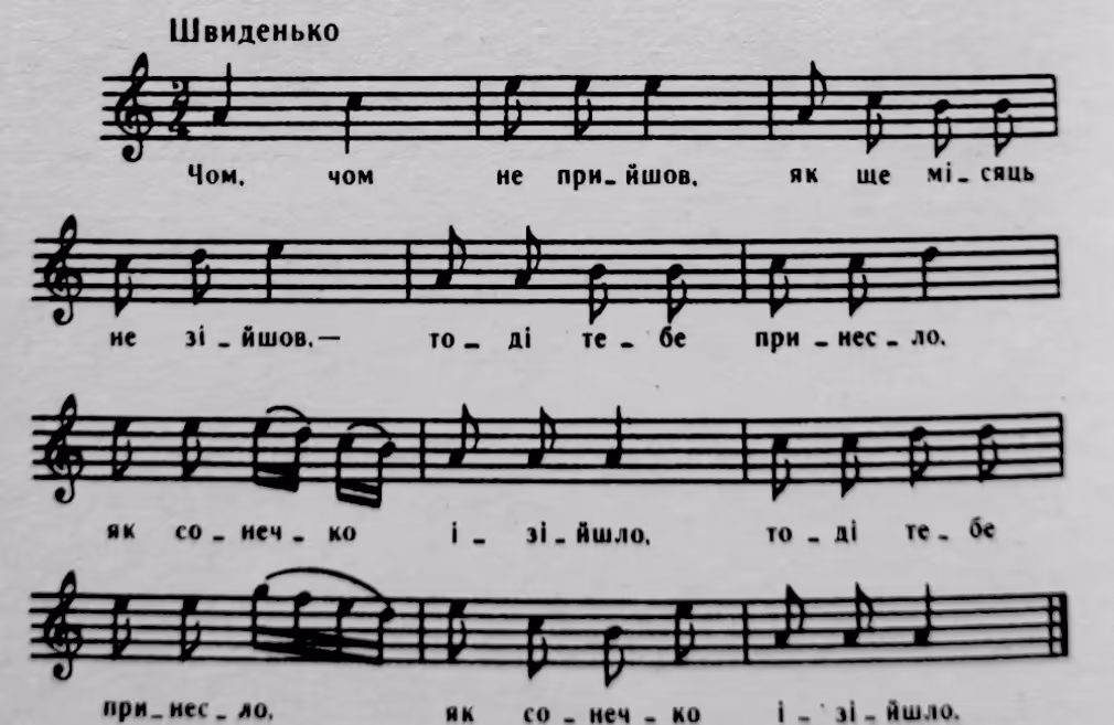 Ноти до пісні "Чом, чом не прийшов" Ноти до пісні "Чом, чом не прийшов"