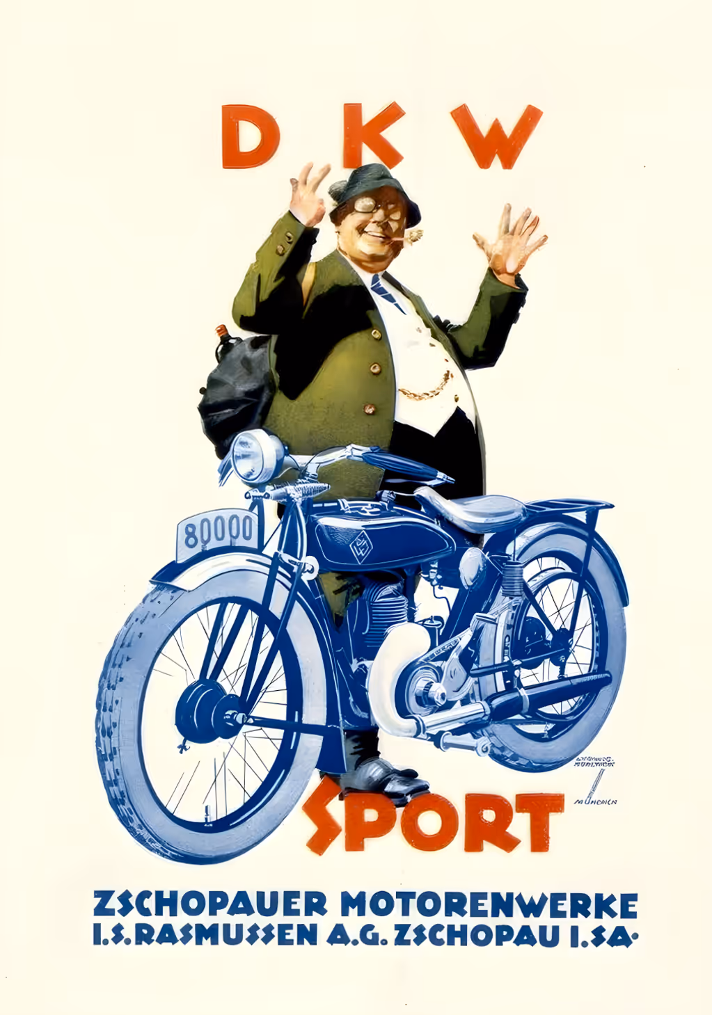 DKW E 206, рекламний плакат, 1926 рік