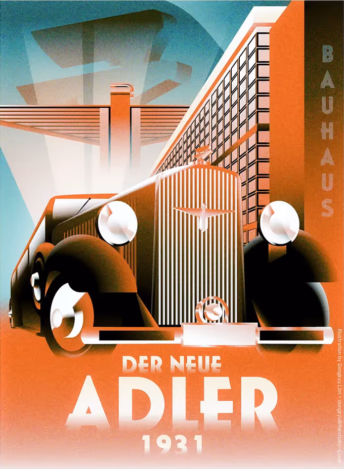 Adler Standard 8, рекламный плакат