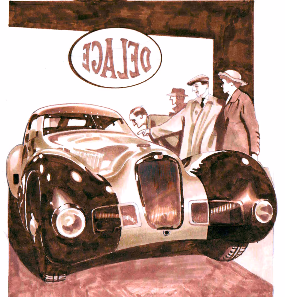 Delage V12 Labourdette Aerodynamique 1937 года