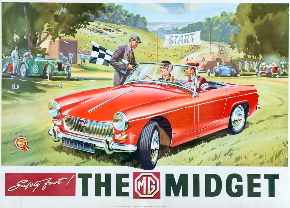 MG Midget Mark II, рекламний постер