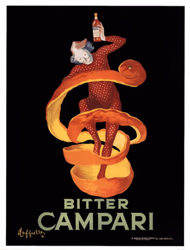 культовий плакат Bitter Campari 1921 року, створений відомим художником Леонетто Капп'єлло