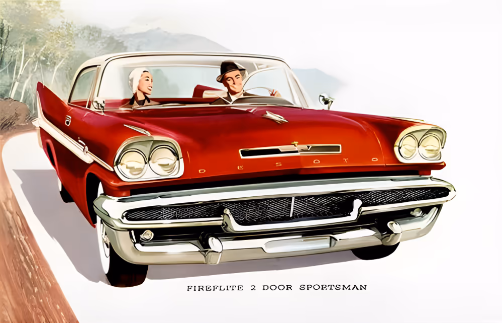 DeSoto Fireflite 2-door Sportsman 1958 року, рекламний постер