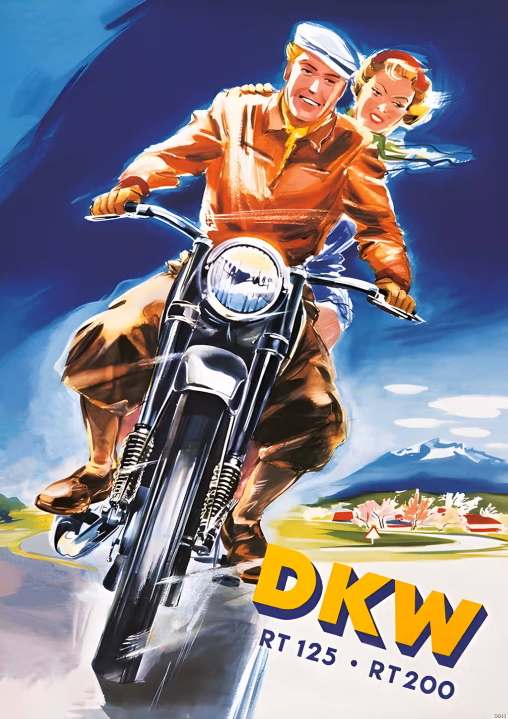 постер с немецкой классикой DKW RT 125