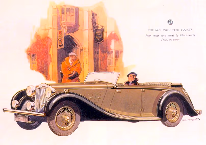 MG SA Two-Litre Tourer, рекламний постер